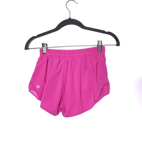 LULULEMON Hotty Hot Short II Pink Highlight 2.5" Brief Lined Running Women's 4 - Picture 2 of 8
